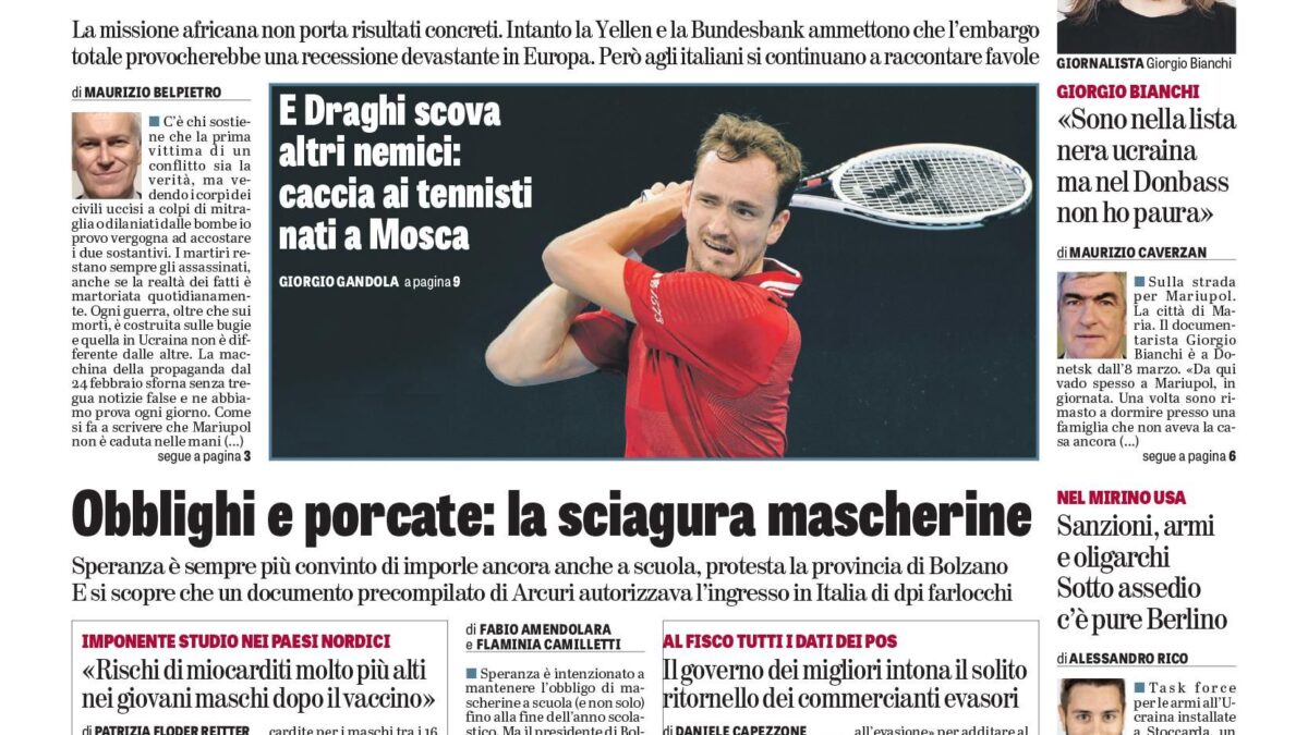 Oggi in edicola
