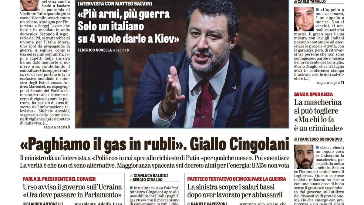 Oggi in edicola