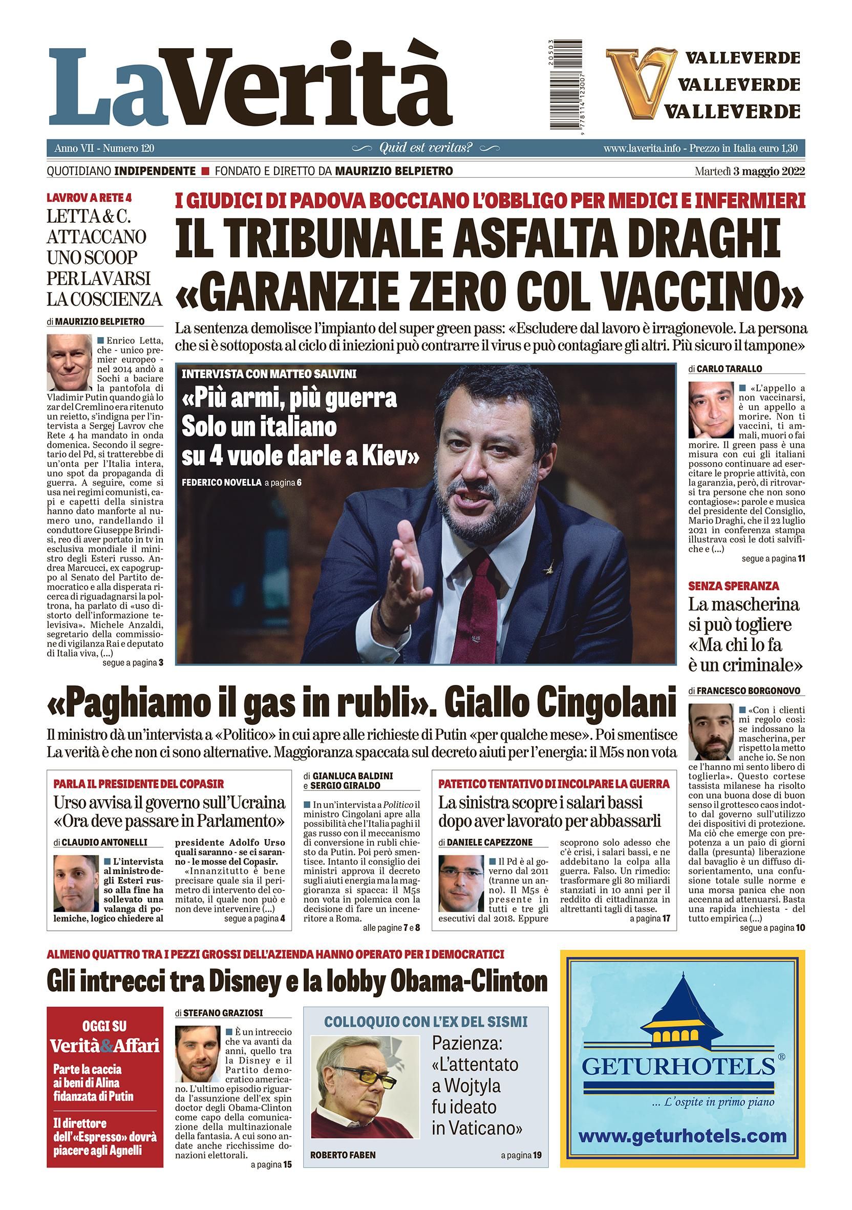Oggi in edicola