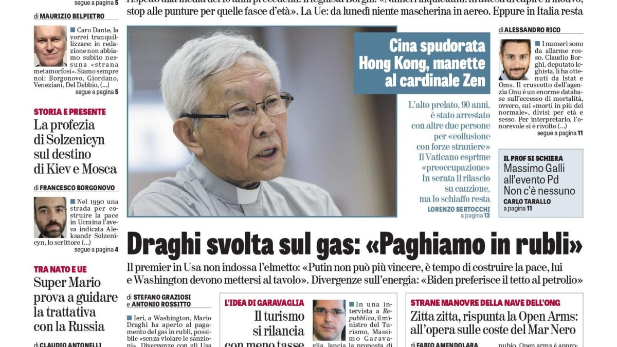 Oggi in edicola