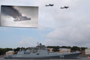 Giallo sulla nuova fregata di Putin affondata