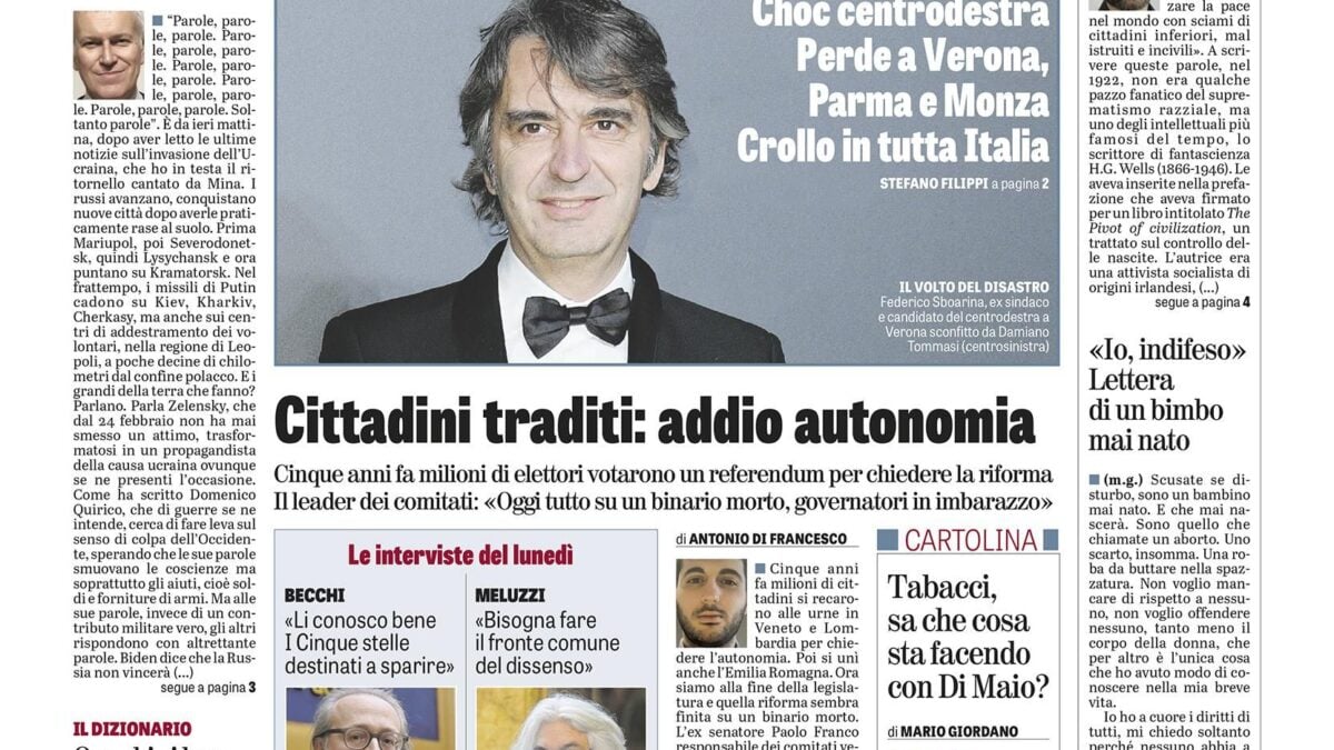 Oggi in edicola