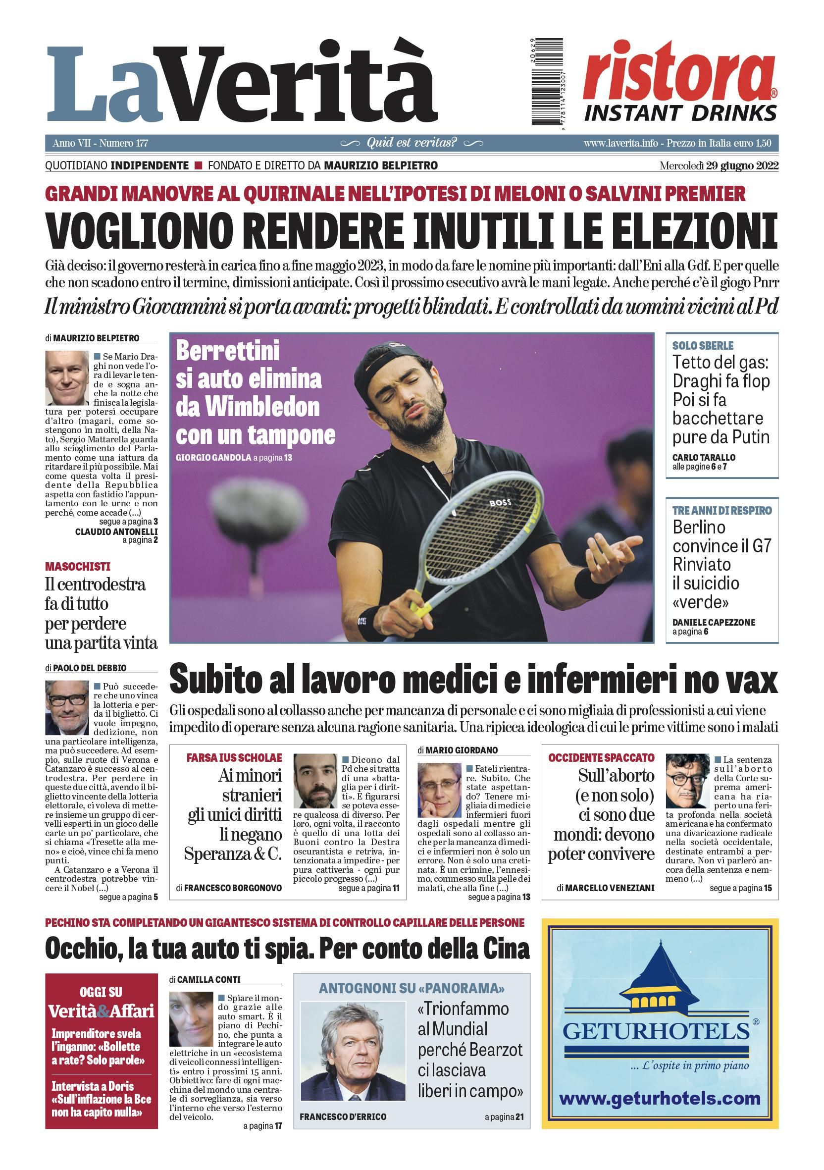 Oggi in edicola