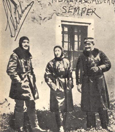 Da sinistra: Rizzo, Gabriele d'Annunzio e Costanzo Ciano.