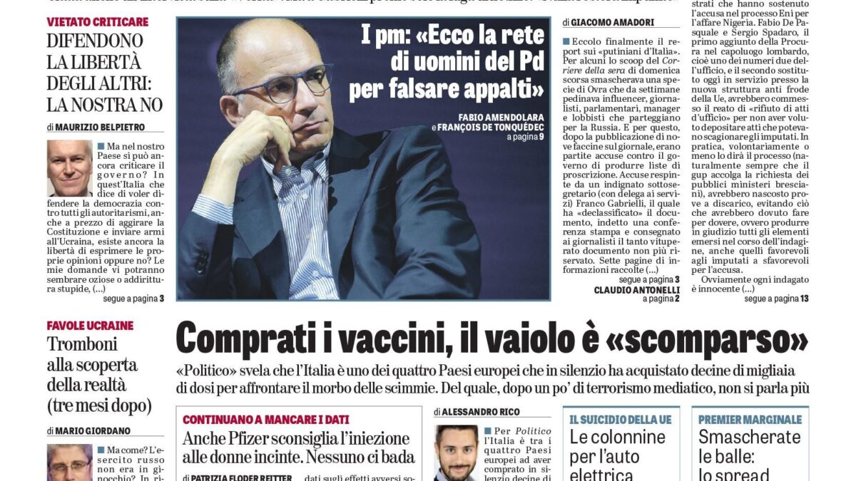 Oggi in edicola