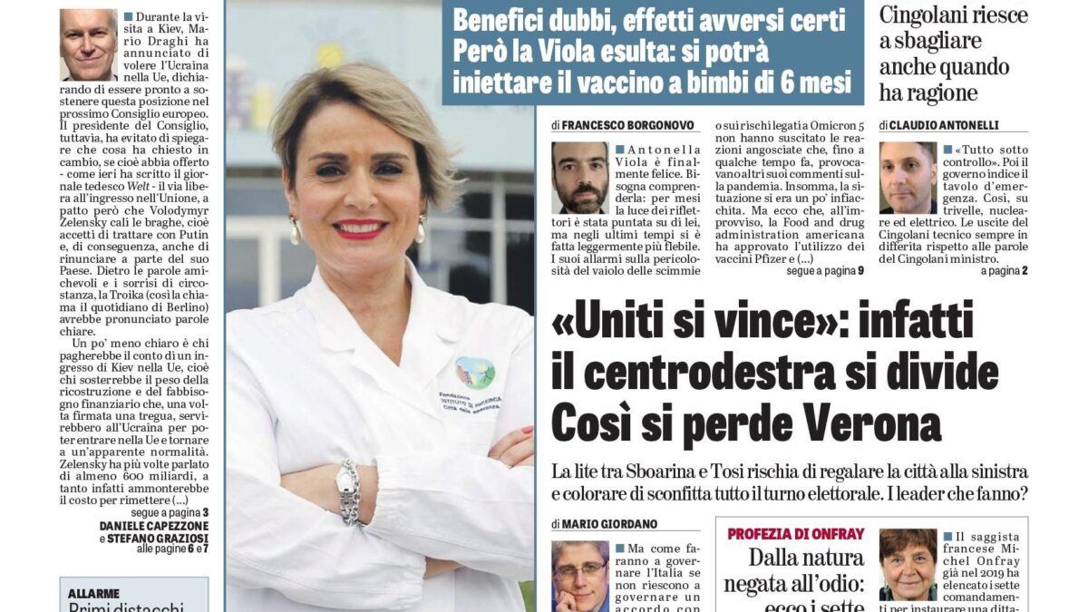 Oggi in edicola