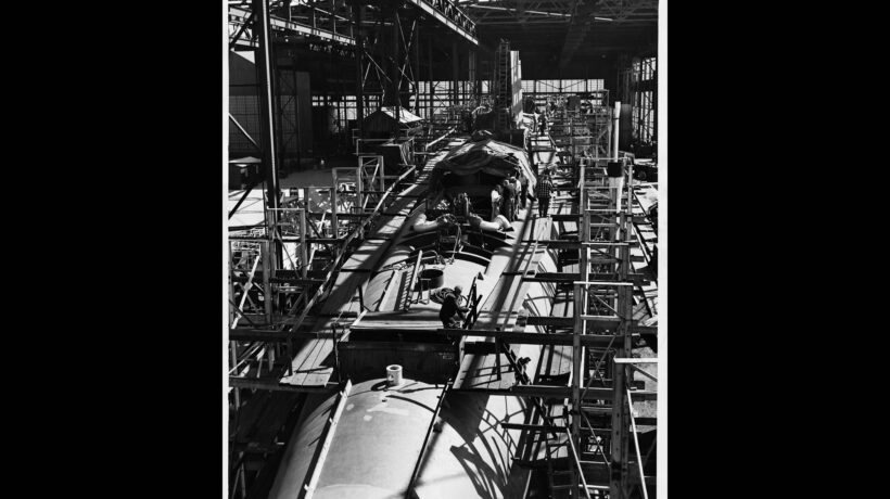 Il Nautilus in costruzione nei cantieri General Dynamics di Groton, Connecticut (Getty Images)