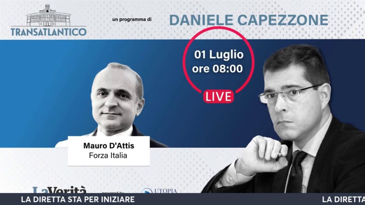 Mauro D’Attis (Fi) a Transatlantico: confronto a tutto campo su quadro politico e prossima legge di bilancio
