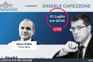 Mauro D’Attis (Fi) a Transatlantico: confronto a tutto campo su quadro politico e prossima legge di bilancio