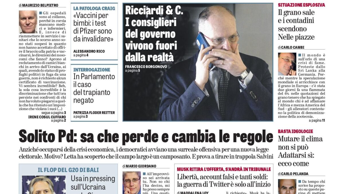 Oggi in edicola