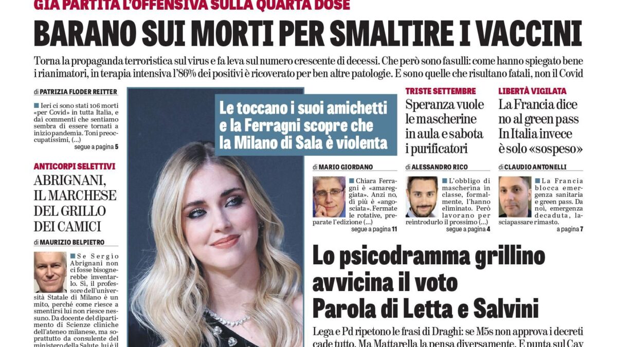 Oggi in edicola