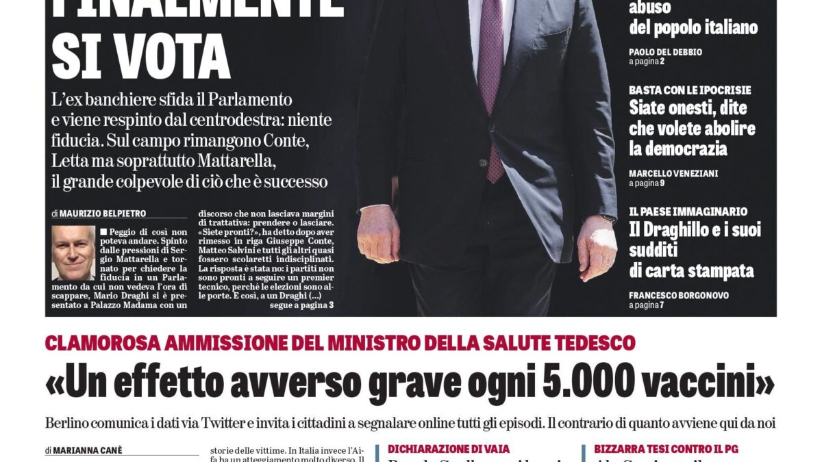 Oggi in edicola