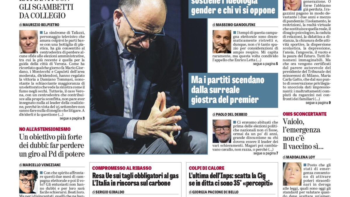 Oggi in edicola