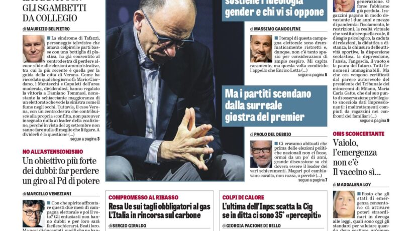 Oggi in edicola
