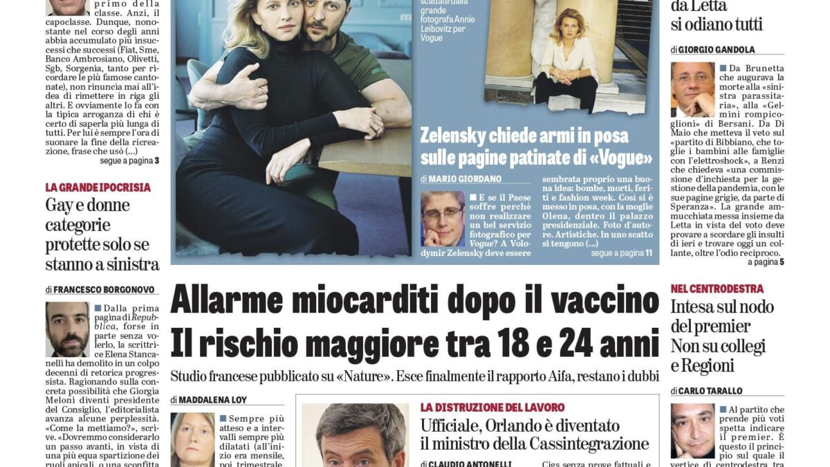 Oggi in edicola