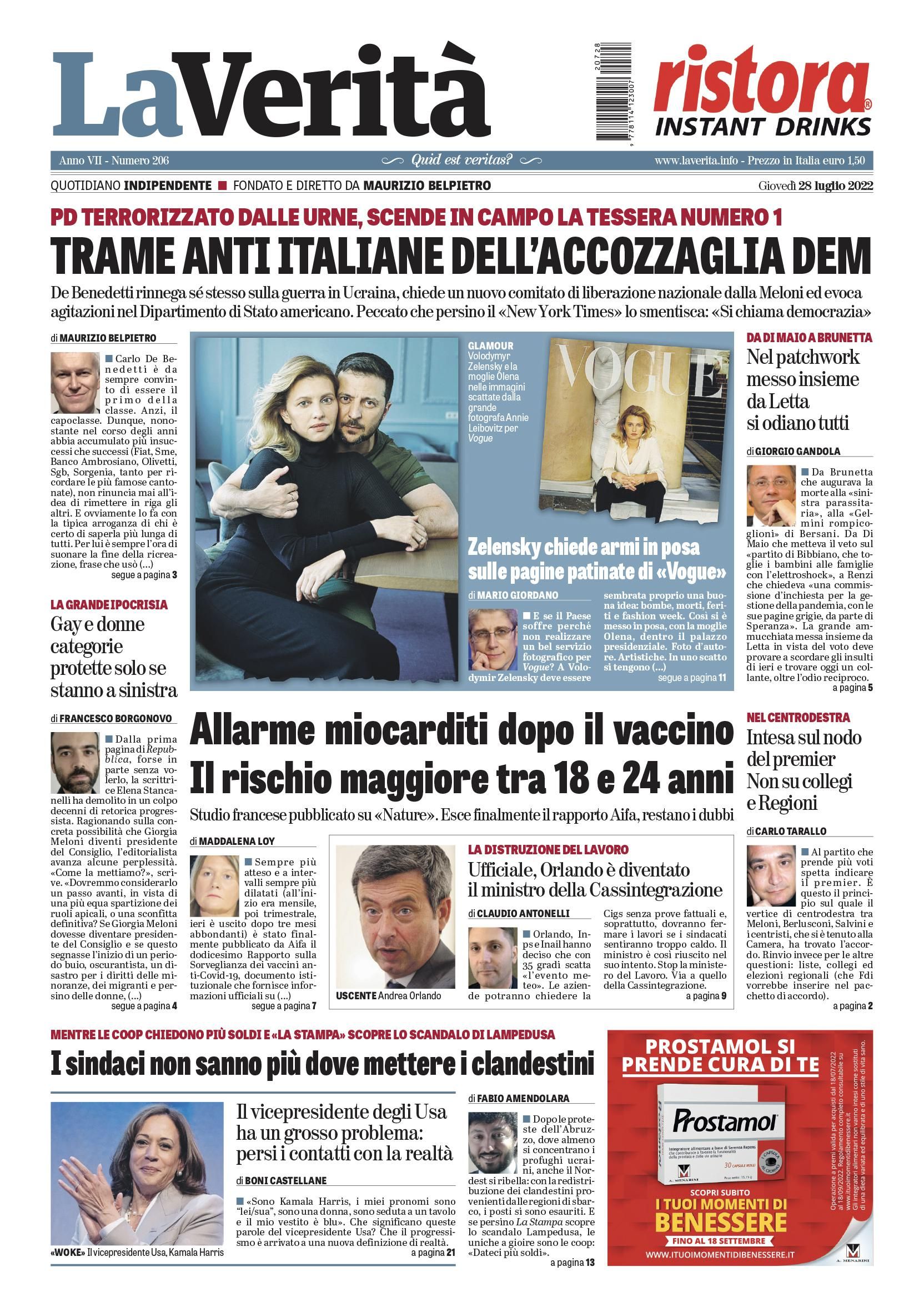 Oggi in edicola