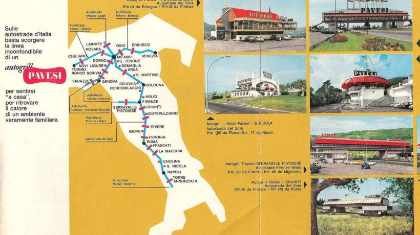 La rete Autogrill alla metà degli anni Sessanta (archivio Autogrill)