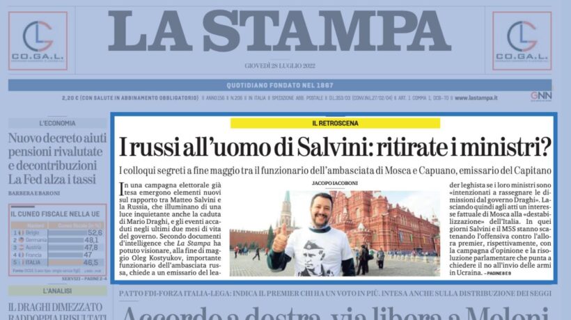 La Stampa» ruba il nostro scoope il Pd   avvelena i pozzi elettorali