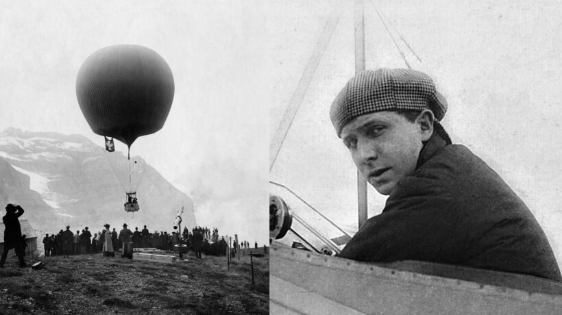 Quando l’«uomo volante» sfidò le Alpi: dall’aerostato all’elicottero