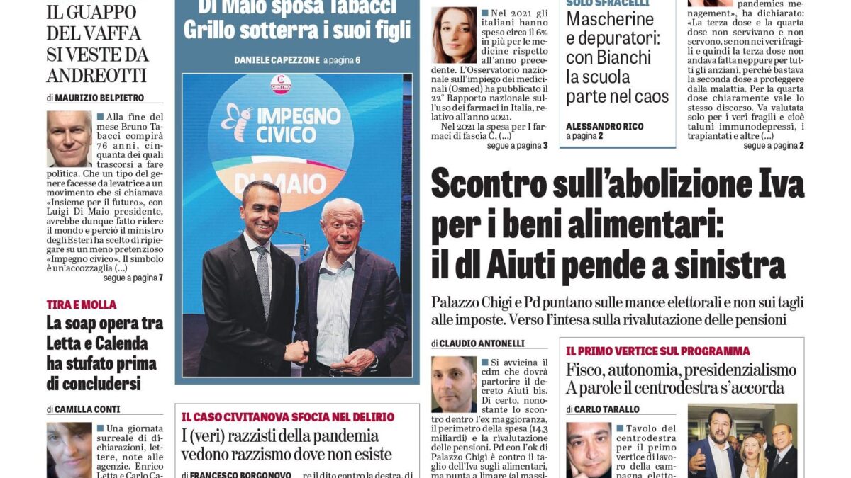 Oggi in edicola