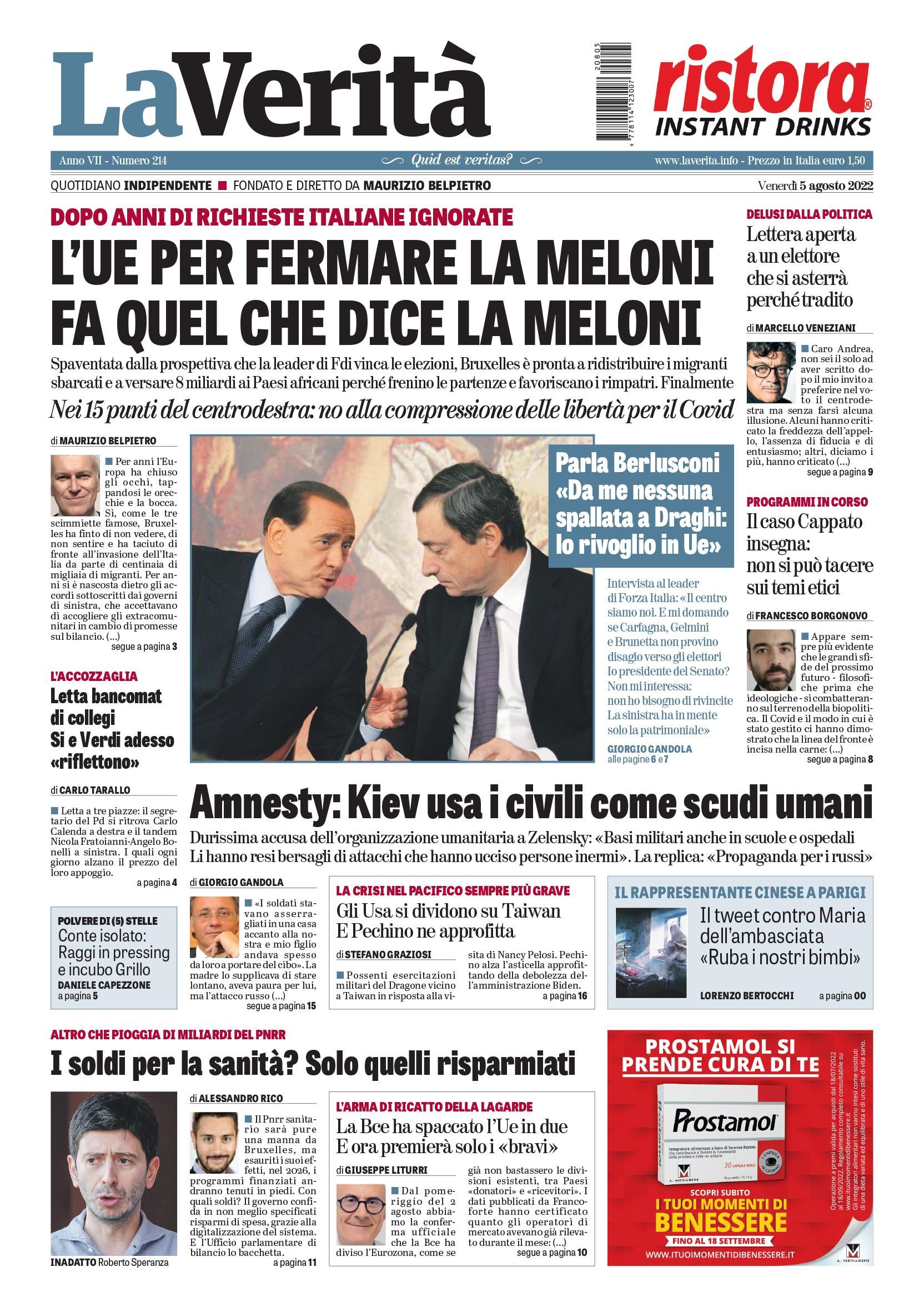 Oggi in edicola