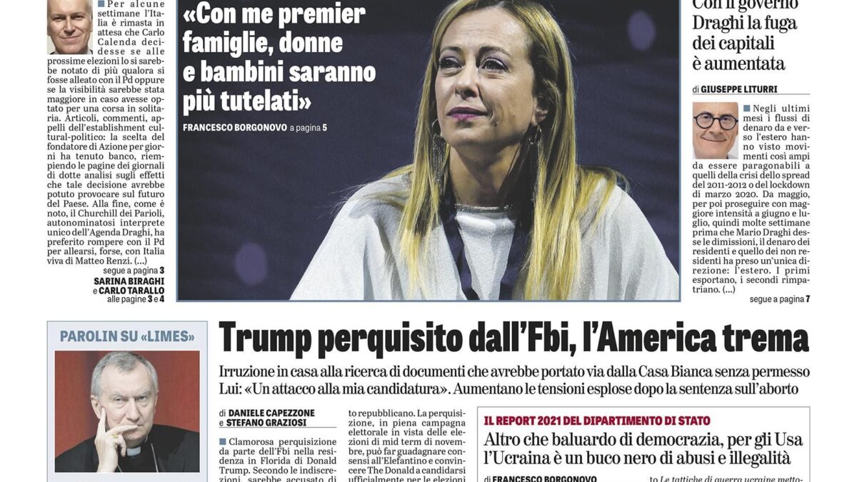 Oggi in edicola
