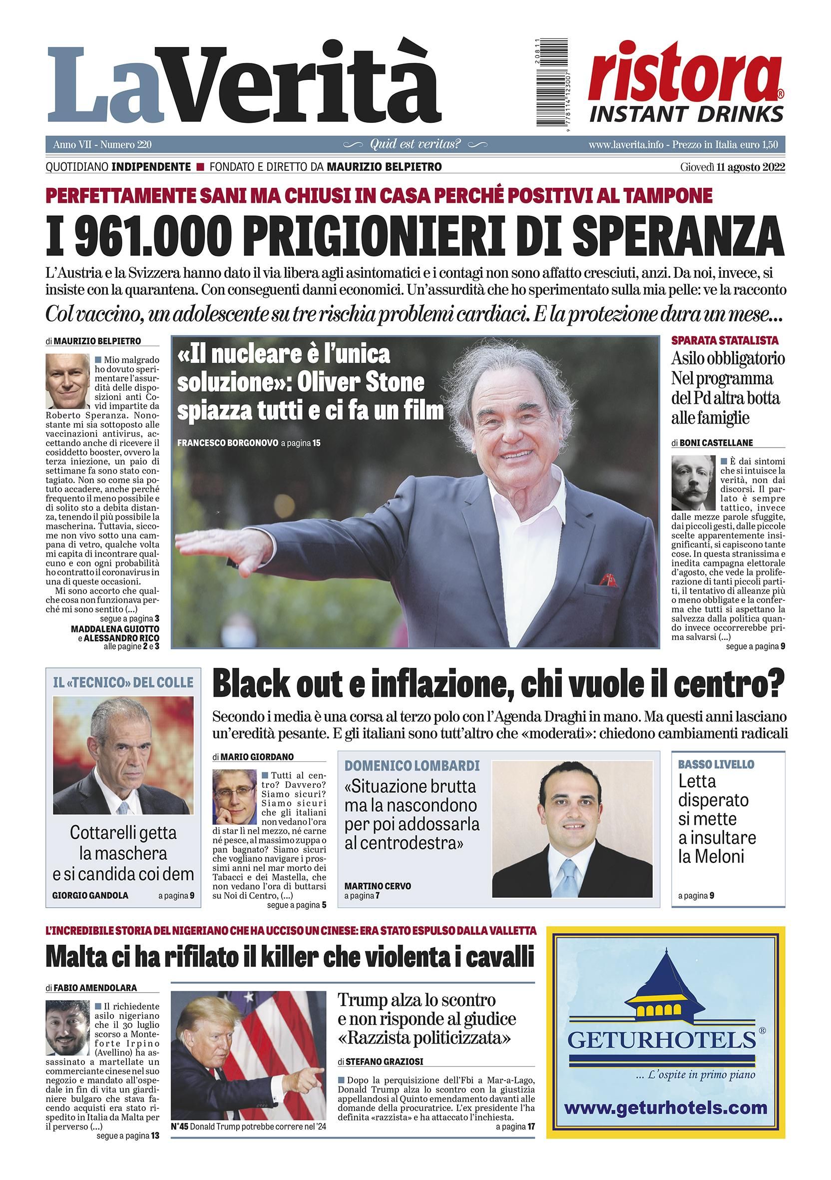 Oggi in edicola