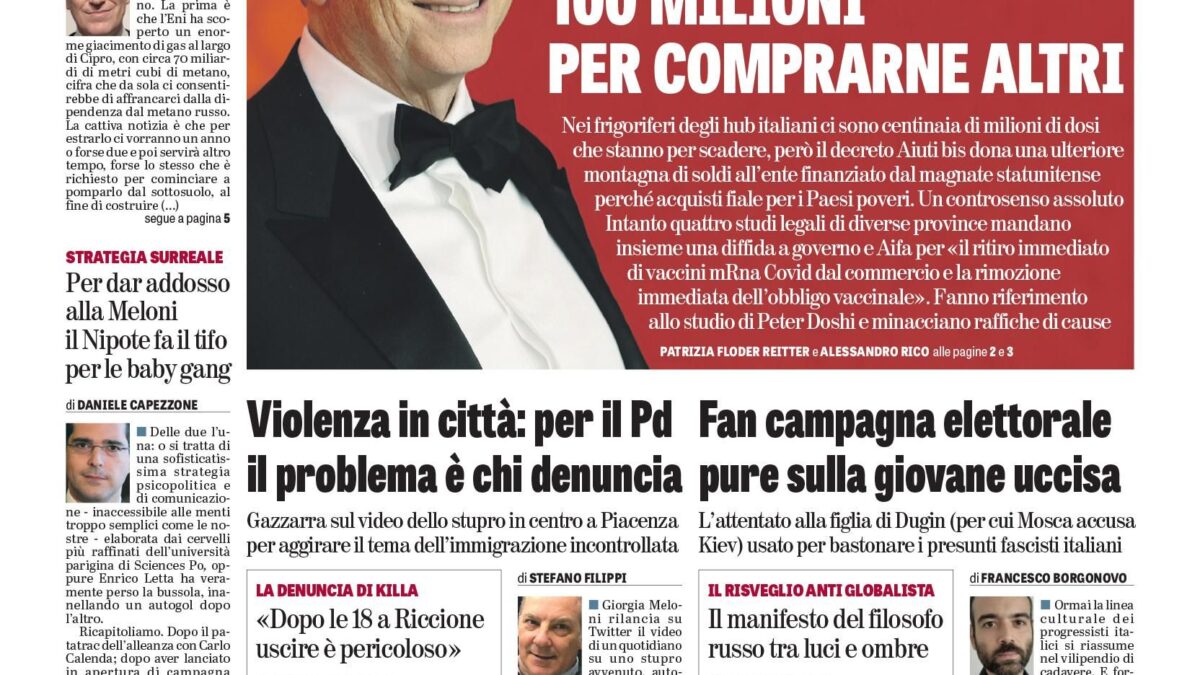 Oggi in edicola