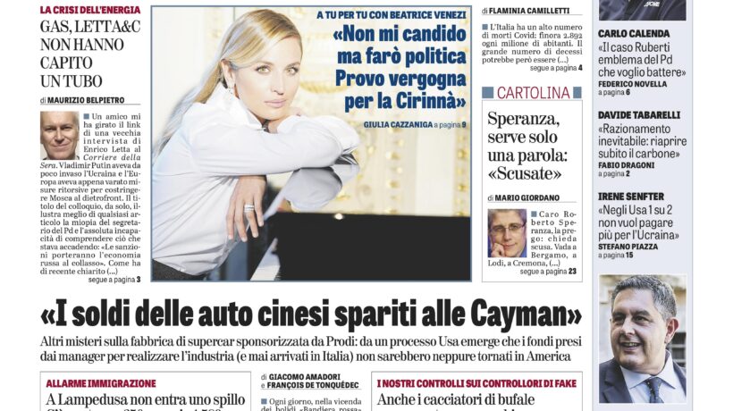 Oggi in edicola