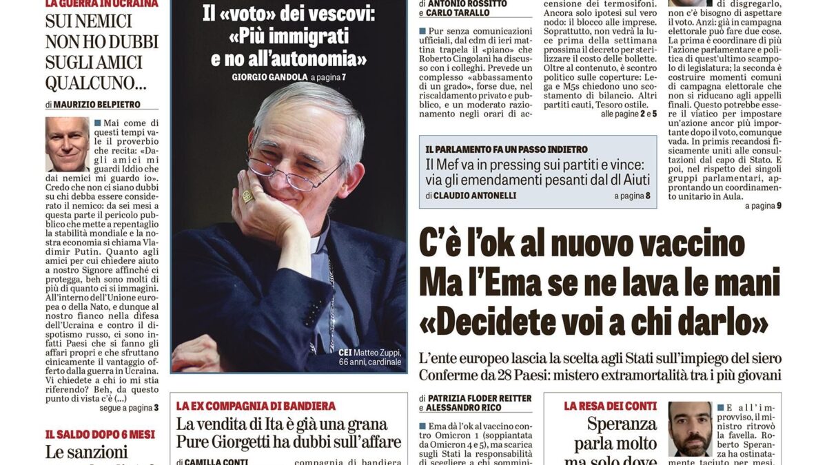Oggi in edicola