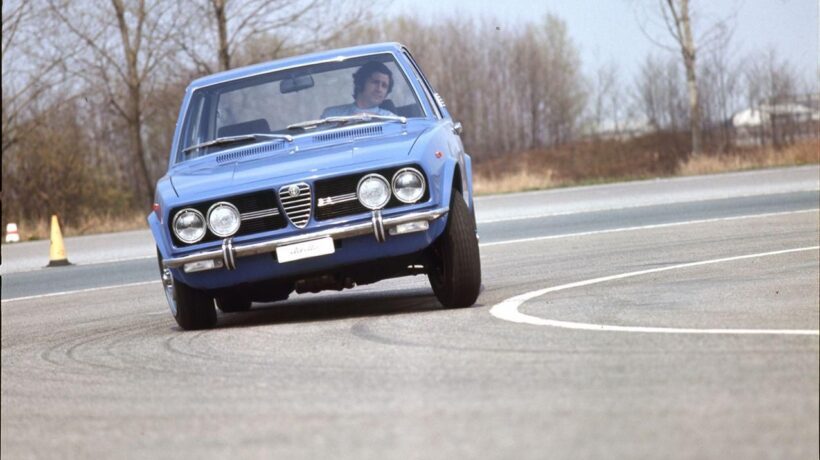Test in pista nel 1972 (Archivio Alfa Romeo)