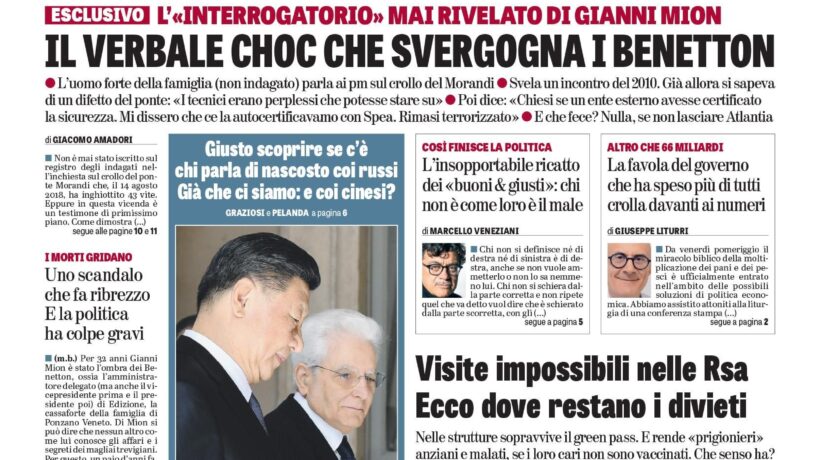 Oggi in edicola
