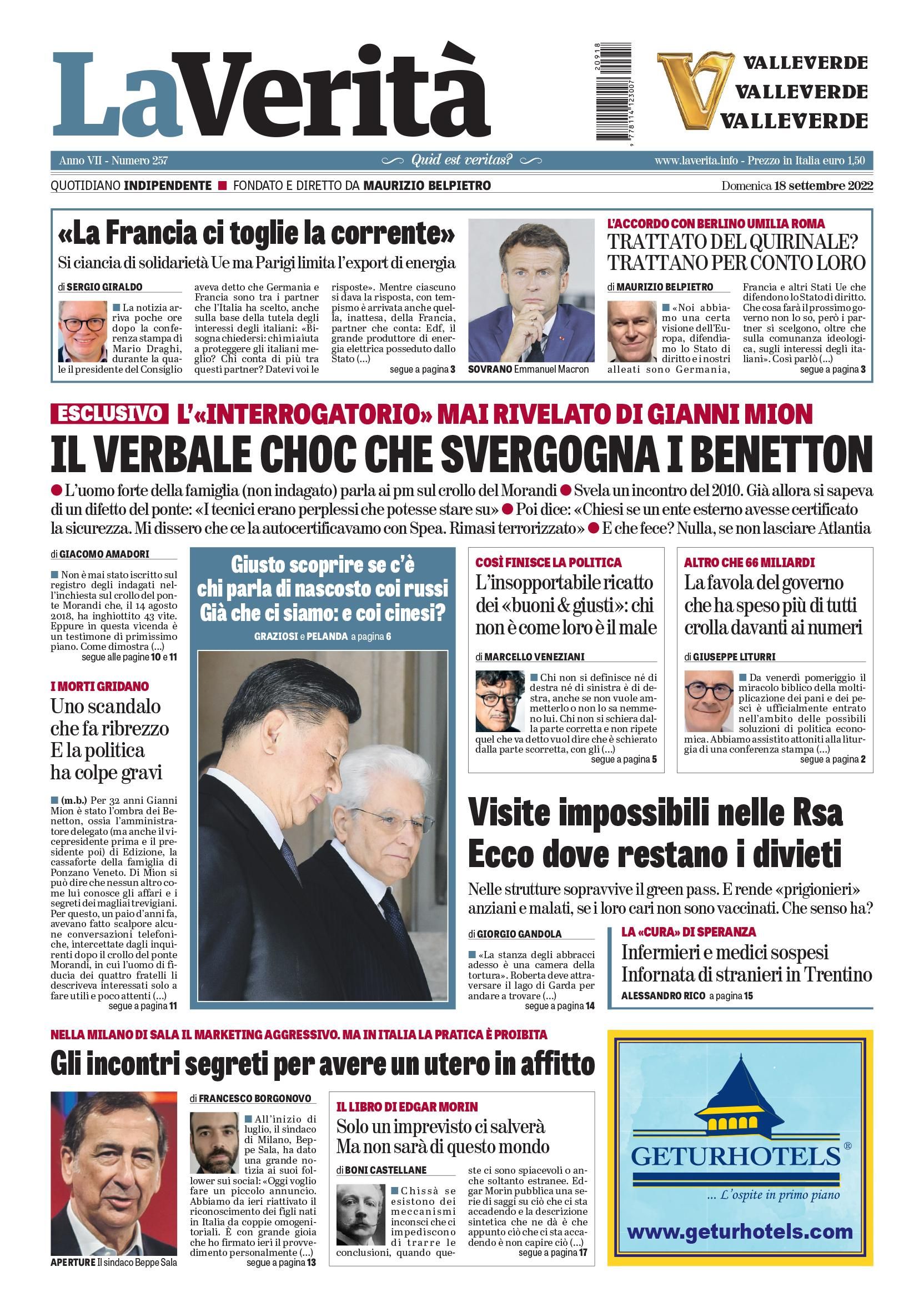 Oggi in edicola