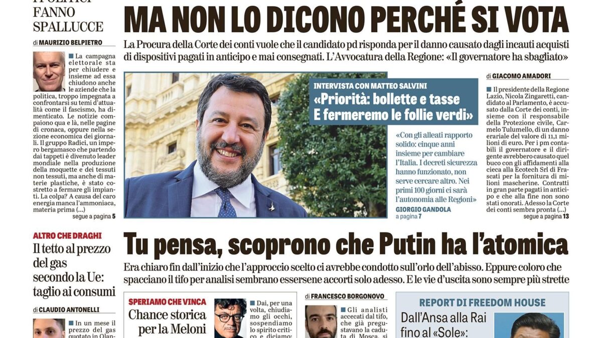 Oggi in edicola