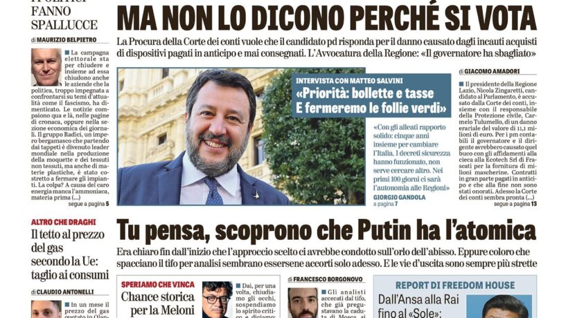 Oggi in edicola