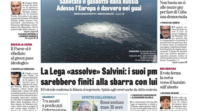 Oggi in edicola