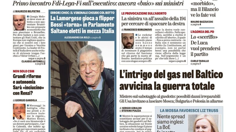 Oggi in edicola