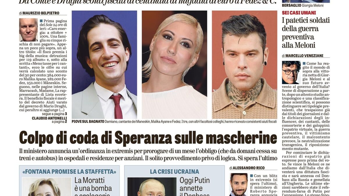 Oggi in edicola