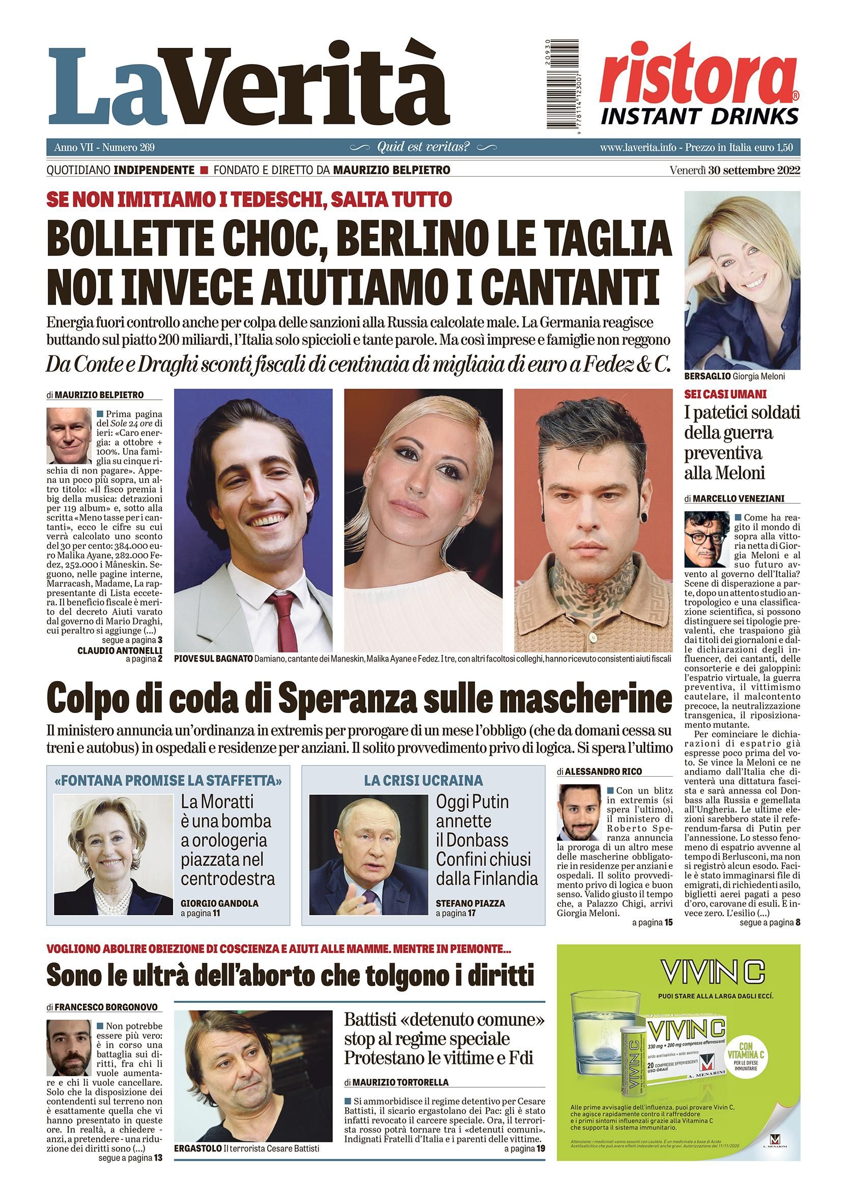 Oggi in edicola