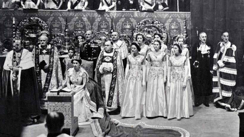 L'incoronazione di Elisabetta il 2 giugno 1953 (Getty Images)