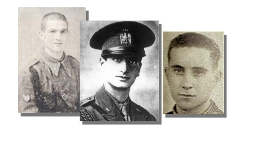 Tre dei caduti della Pai a Roma. Da Sx Amerigo Sterpetti, Antonio Mollica e Antonino Zanuzzi.