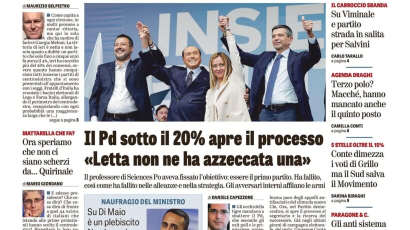 Oggi in edicola