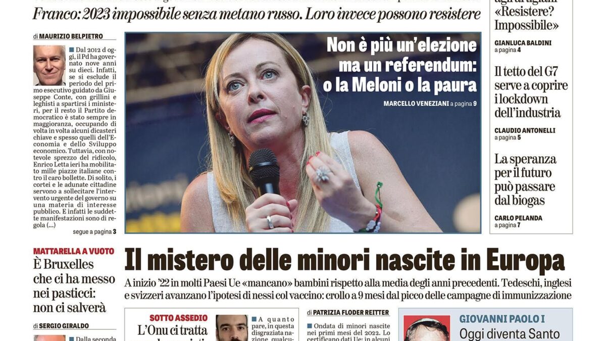 Oggi in edicola