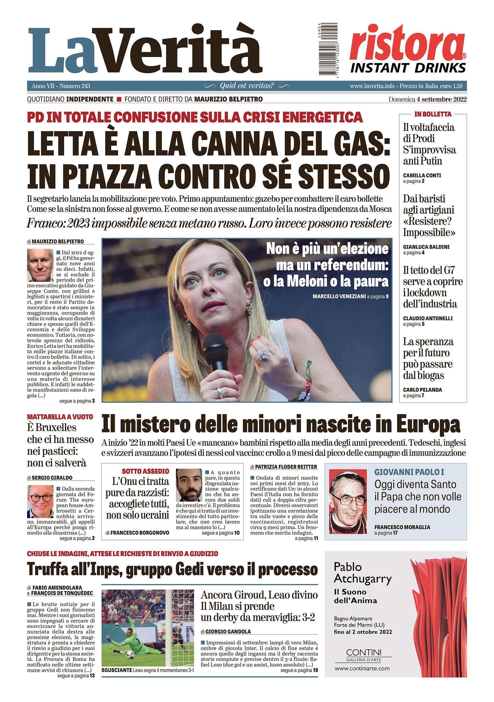Oggi in edicola