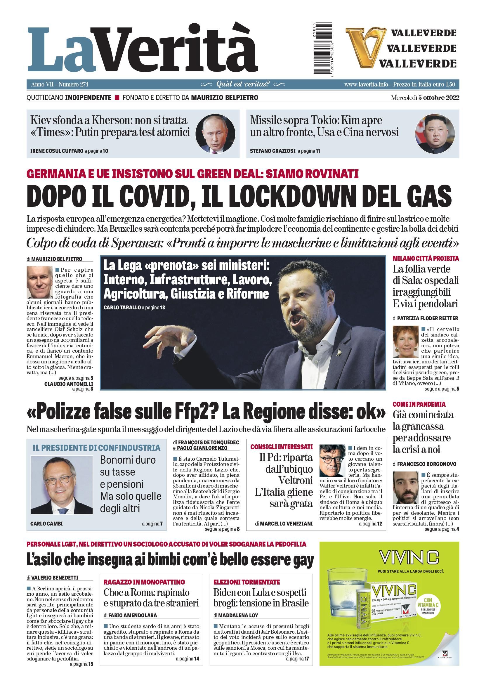 Oggi in edicola