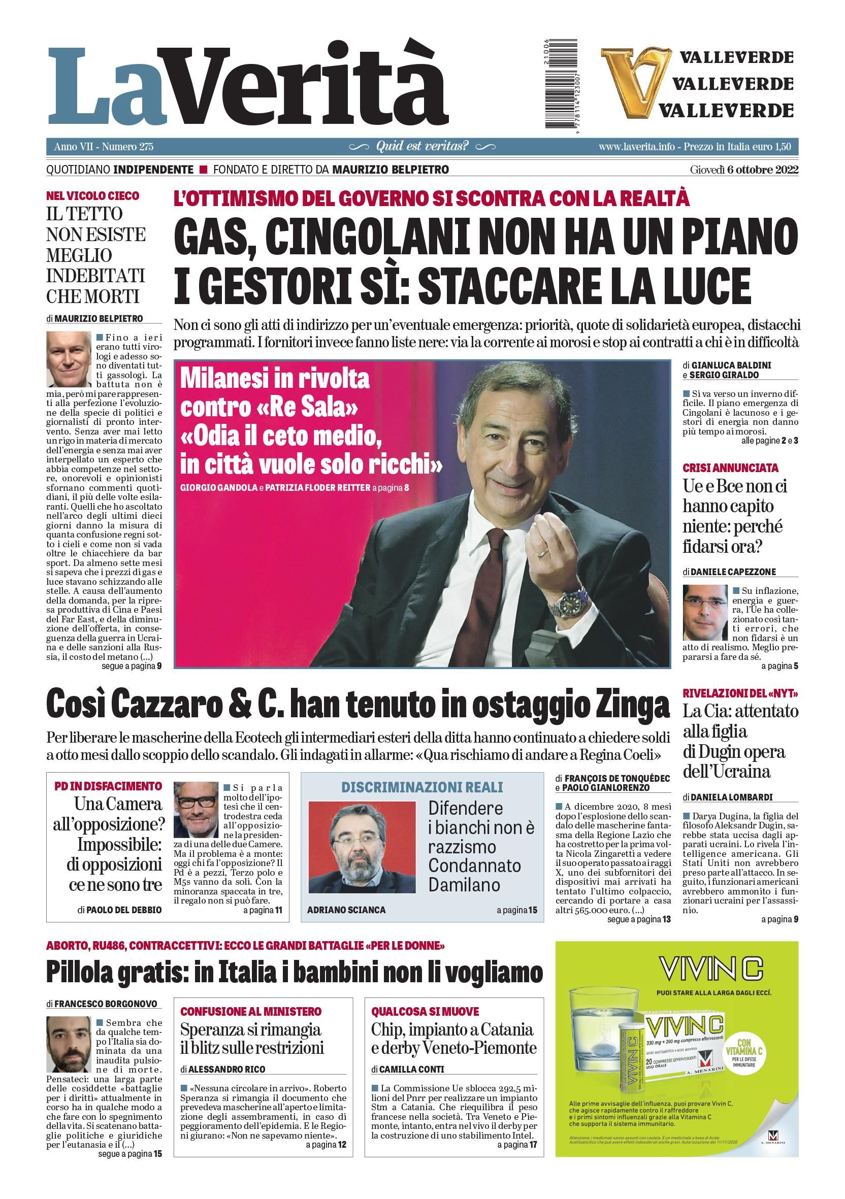 Oggi in edicola