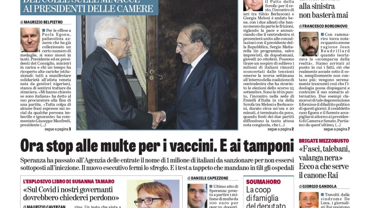 Oggi in edicola