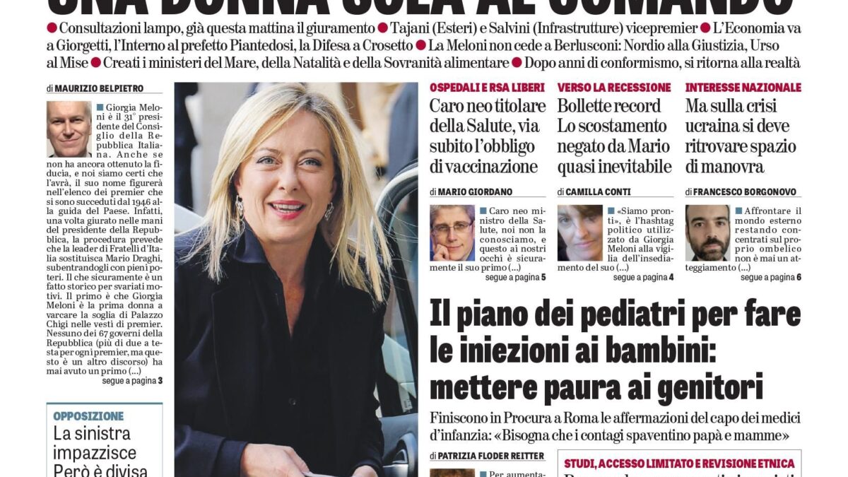 Oggi in edicola