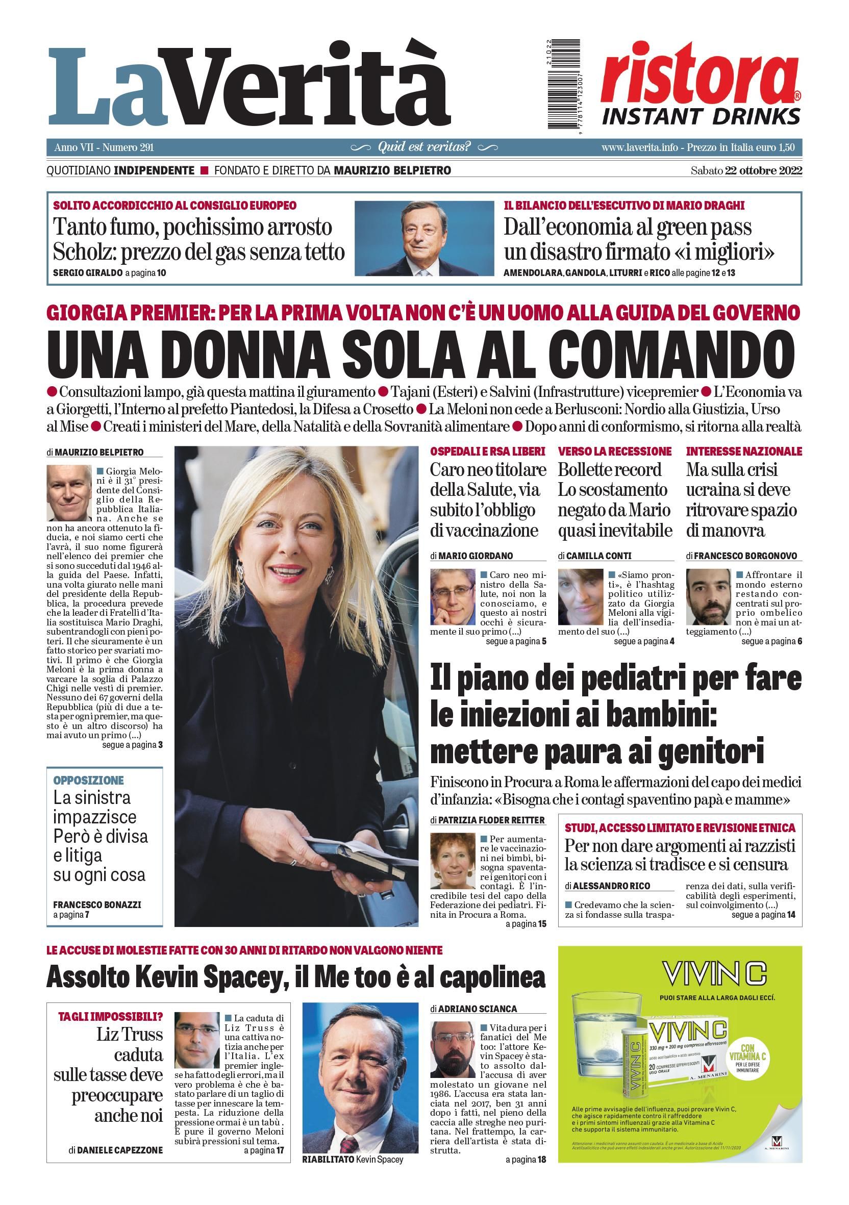Oggi in edicola