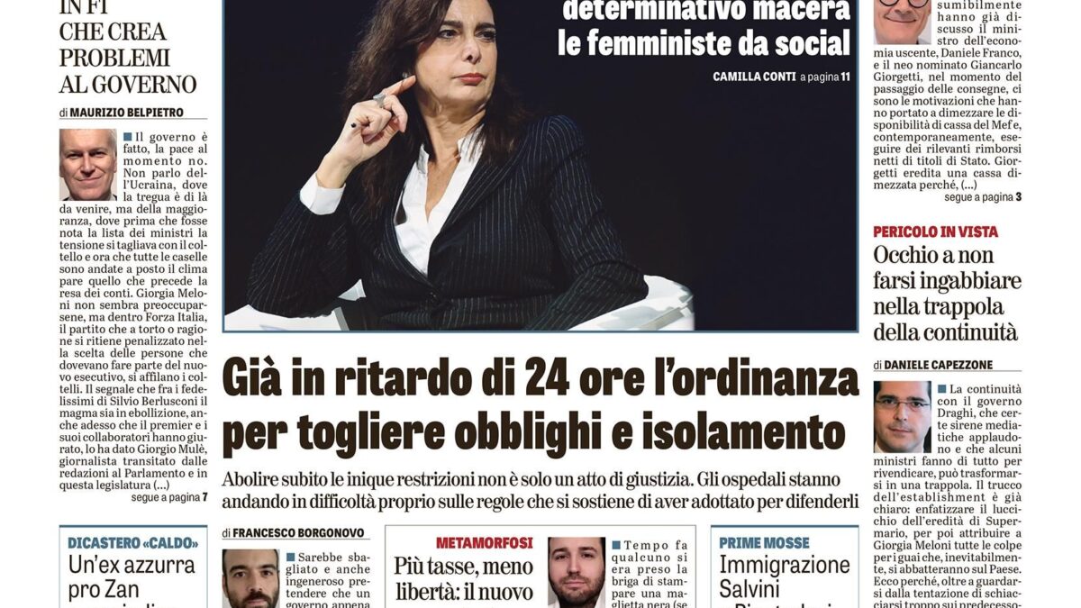 Oggi in edicola